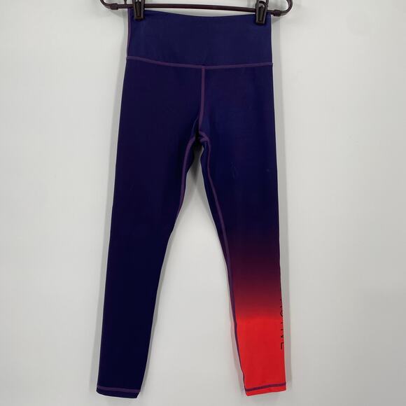 Zyia Active Purple Ombre Light N Tight Logo Leggings Size 2 - Picture 2 of 9